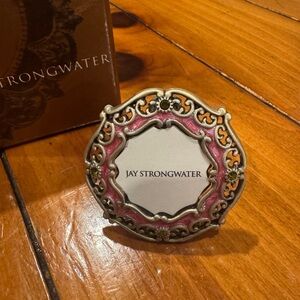 Jay Strongwater Pink and Gold Decorative Frame